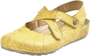Women's Flange Bag Slingback Sandals, Yellow Gelb Gelb 6, 5