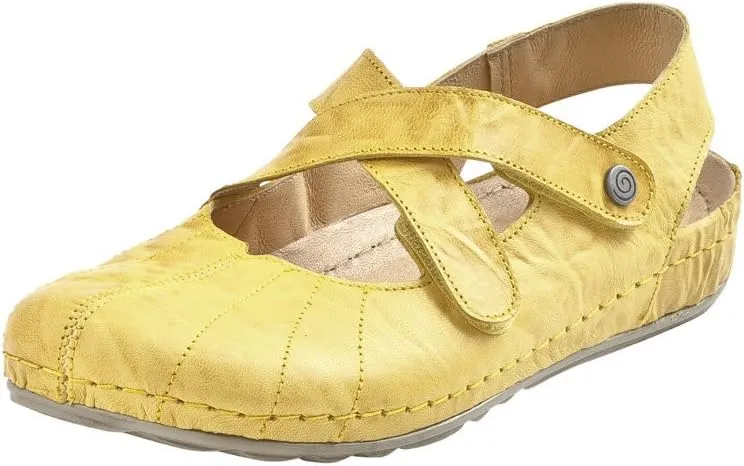 Women's Flange Bag Slingback Sandals, Yellow Gelb Gelb 6, 5