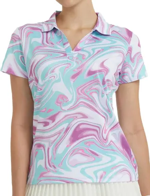 Womens Golf Shirt - Performance Moisture Wicking Quick-Dry Golf Polo Shirts for Women