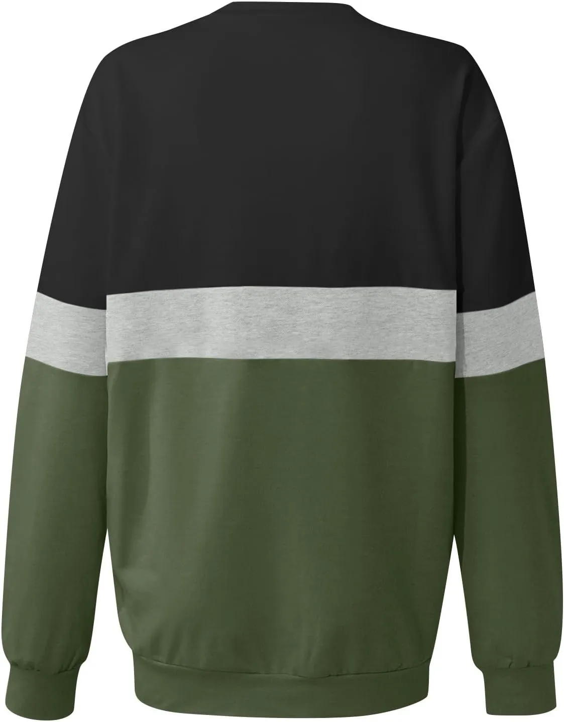 Women's Oversized Color Pullover Sweatshirts,2024 Winter Crew Neck Long Sleeve Tunic,Cute Trendy Comfy Clothes