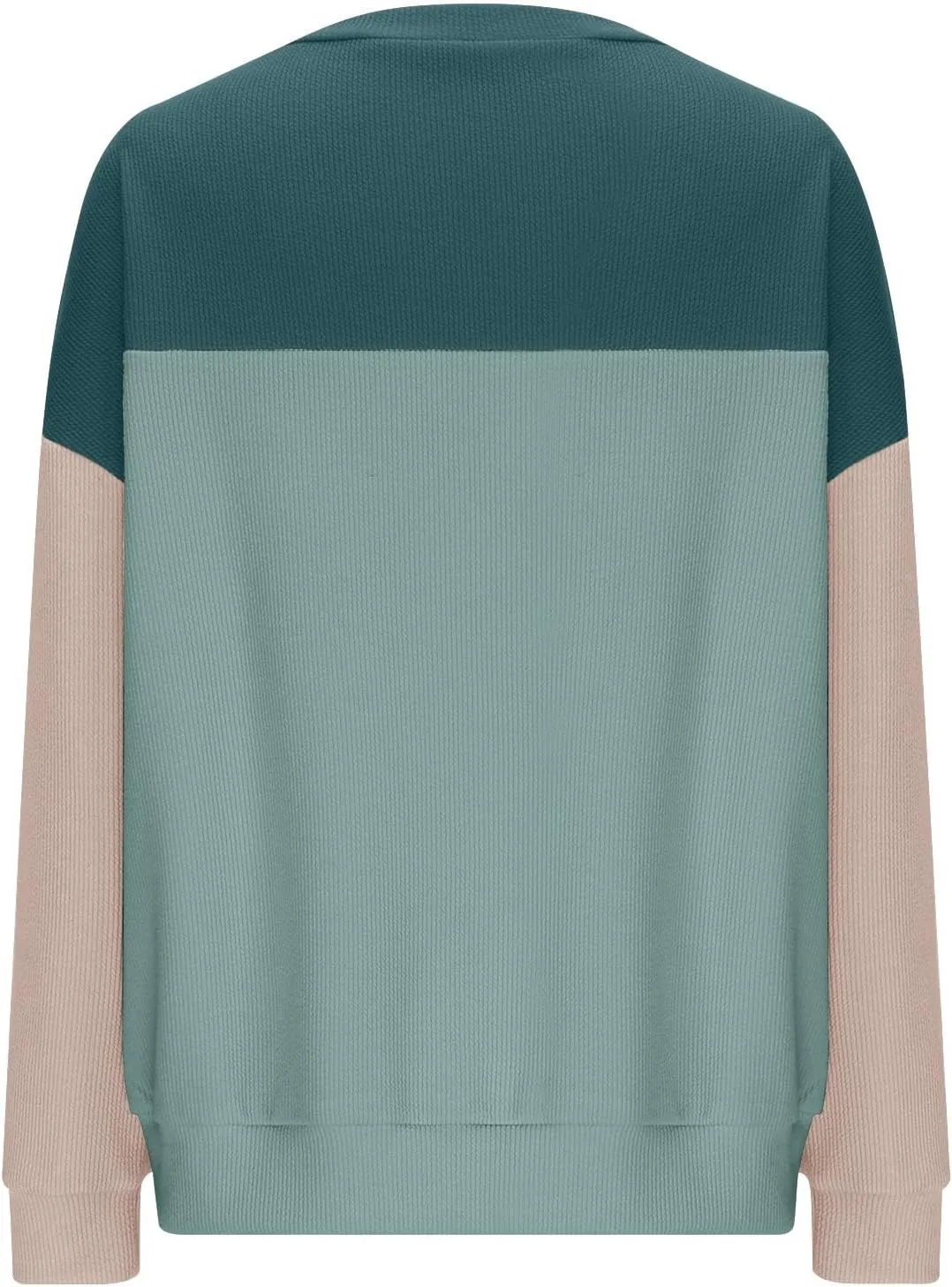 Women's Oversized Color Pullover,2024 Casual Crew Neck Long Sleeve Fleece Sweatshirts, Sweaters Tunic Cute Winter