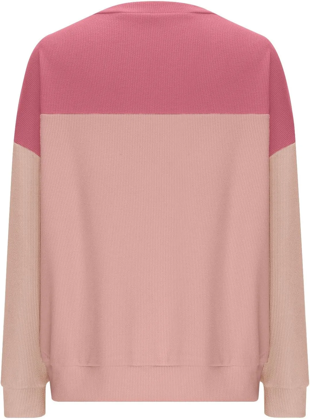 Women's Oversized Color Pullover,2024 Casual Crew Neck Long Sleeve Fleece Sweatshirts, Sweaters Tunic Cute Winter