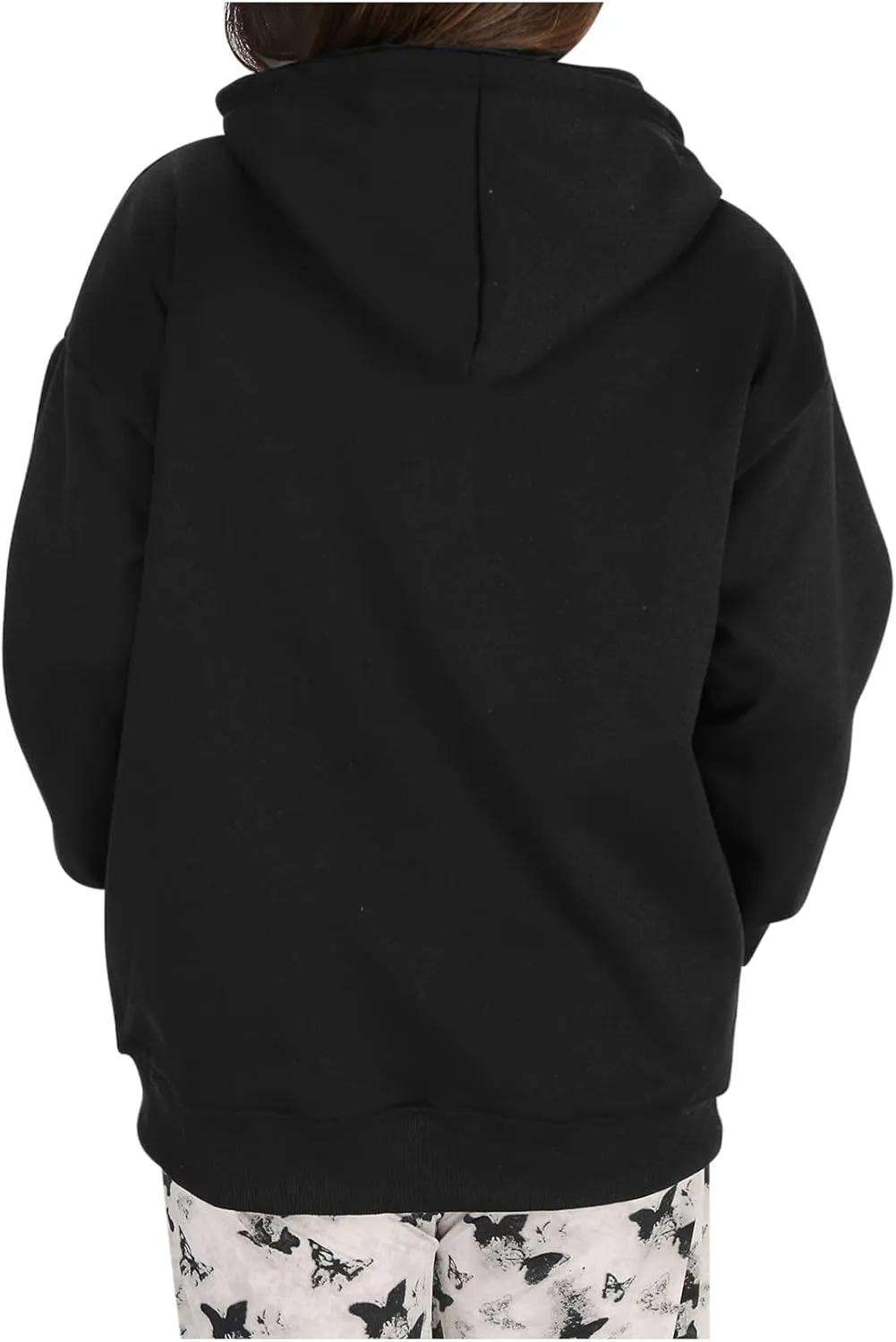 Women's Oversized Hooded Sweatshirt 2024 Fall Fashion Long Sleeve Casual Hoodies Pullover Tops with Pocket