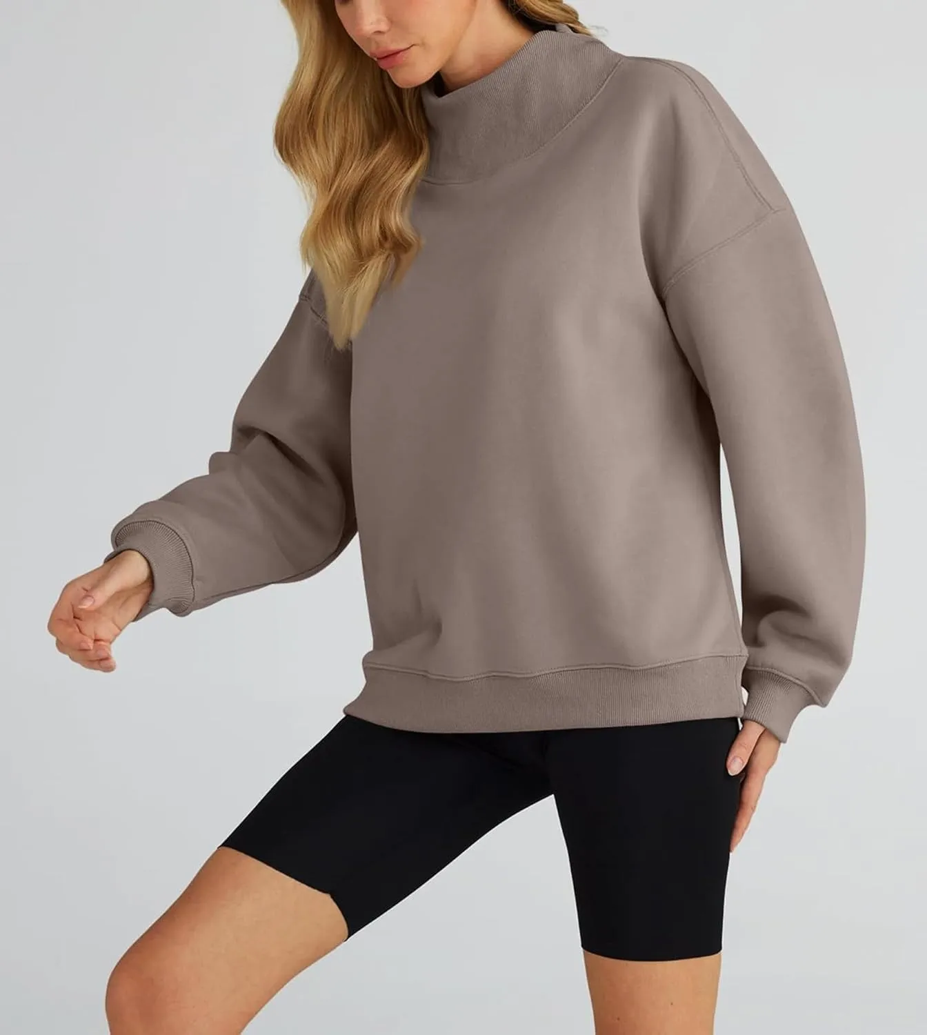 Womens Oversized Sweatshirts Turtleneck Pullover Long Sleeve Hoodies Tops - Fall Outfits 2024 Clothes