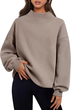 Womens Oversized Sweatshirts Turtleneck Pullover Long Sleeve Hoodies Tops - Fall Outfits 2024 Clothes