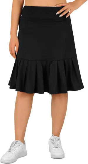 Womens Skorts Modest Knee Length Skirts Athletic Midi Active Running Skirt