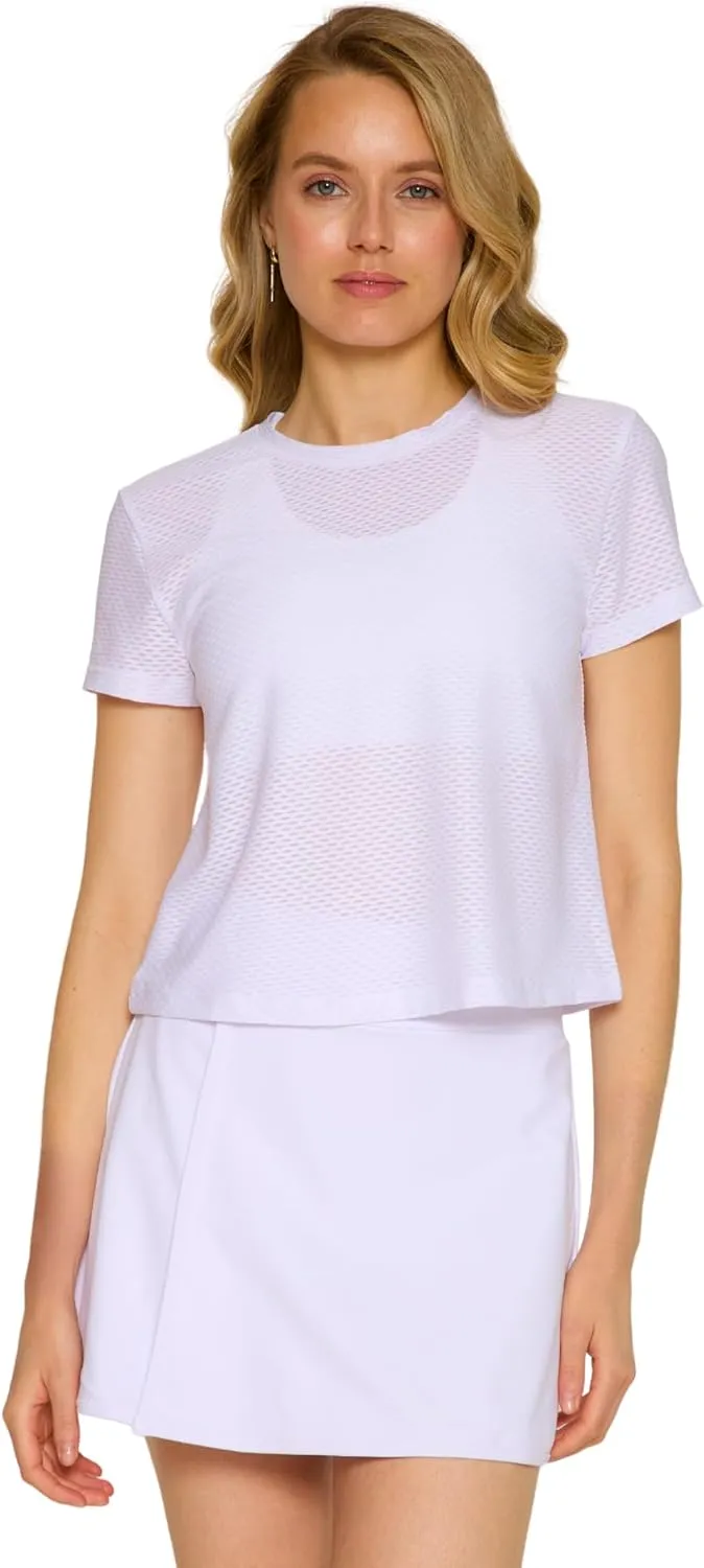 Women's Slit Active 15 inch Tennis Golf Casual Workout Skort with Built in Shorts 2 Pockets High Waist Breathable