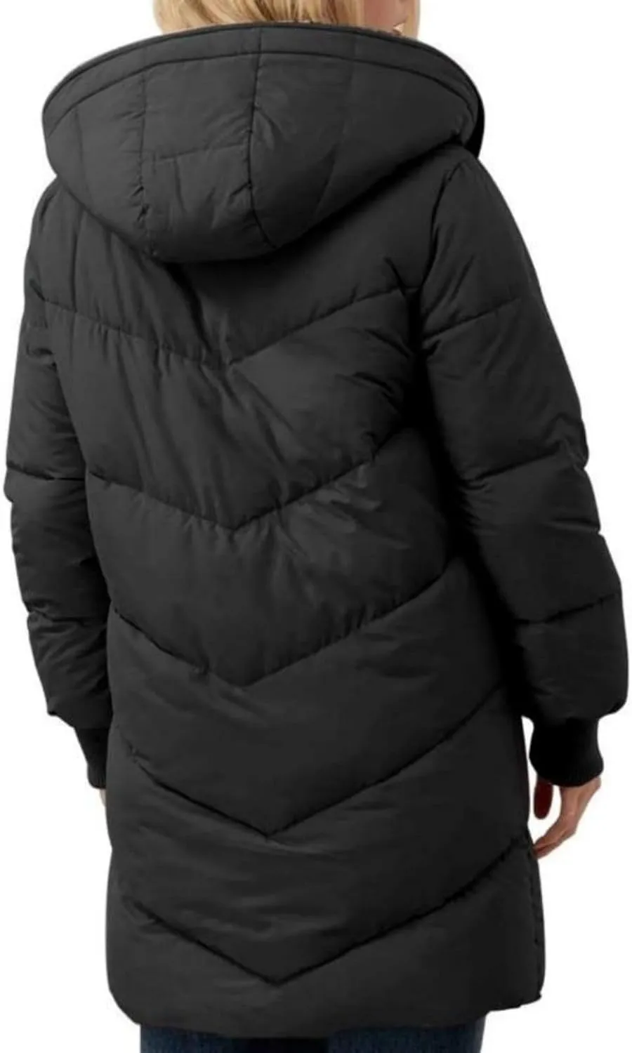 Women's Thicken Puffer Sherpa Fleece Lined Coats Winter Warm Long Down Jacket with Hood