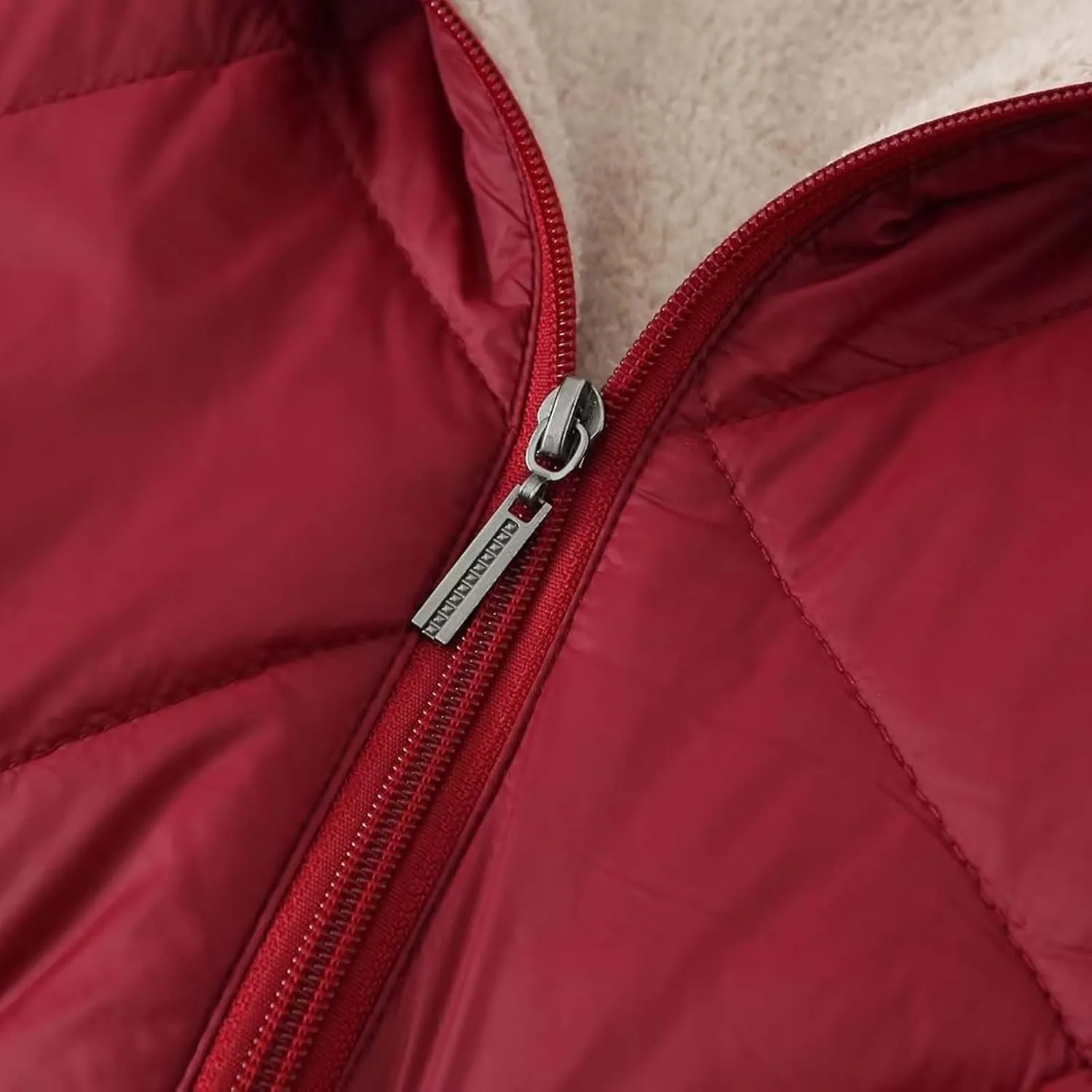 Women's Winter Hooded Plush Coat Warm Lamb Shacket Fleece Lined Jackets Padded Cotton Zip Up Heavyweight Coats