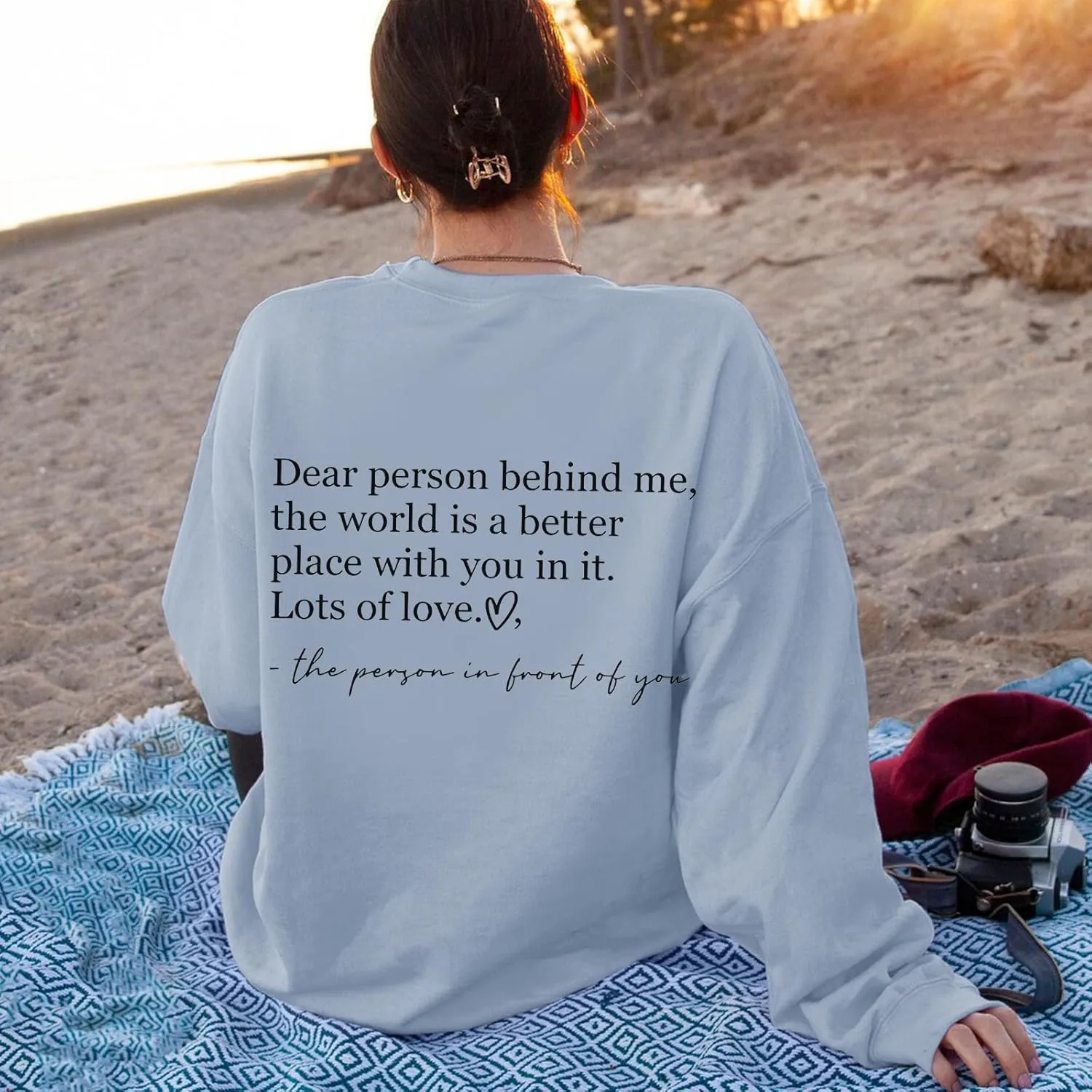You Are Enough Sweatshirts for Women Dear Person Behind Me Hoodie Mental Health Inspirational Shirts Pullover Tops