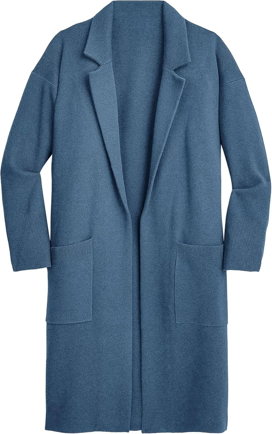 Yousify Cardigan for Women 2024 Open Front Knit Fall Sweaters with Pockets Coatigan Lapel Blazer Coats