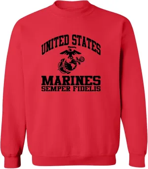 zerogravitee US Marines Semper Fidelis Crewneck Sweatshirt