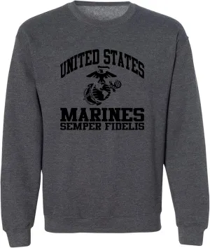 zerogravitee US Marines Semper Fidelis Crewneck Sweatshirt