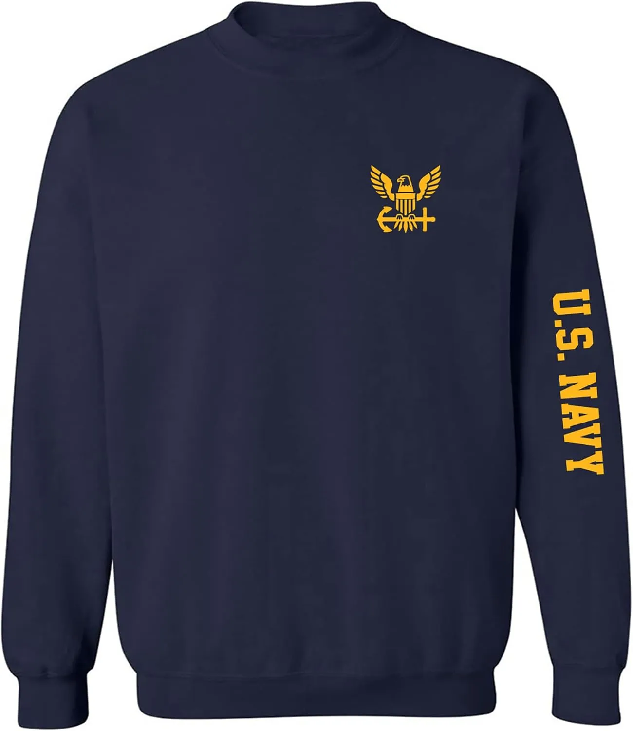 zerogravitee U.S. Navy Gold Sleeve Print Crewneck Sweatshirt